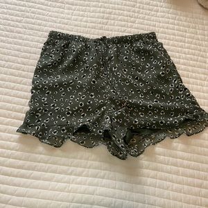 Green cheetah print shorts!